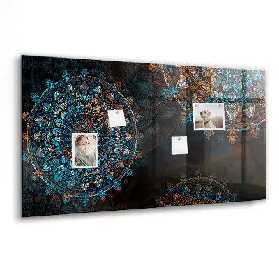 Mandala pattern magnetic wall board