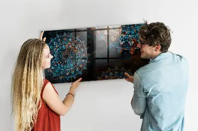 Mandala pattern magnetic wall board