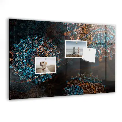 Mandala pattern magnetic wall board