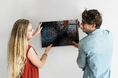 Magnetic wall board Mandala pattern