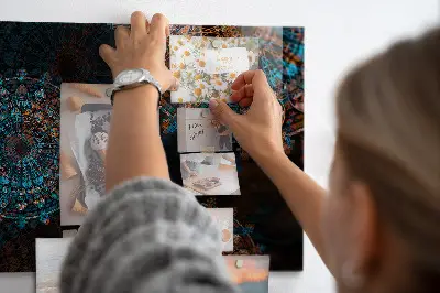 Mandala pattern magnetic wall board