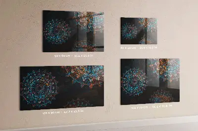 Mandala pattern magnetic wall board