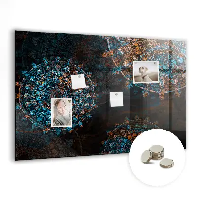 Mandala pattern magnetic wall board