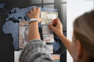3D World Map Magnet Board