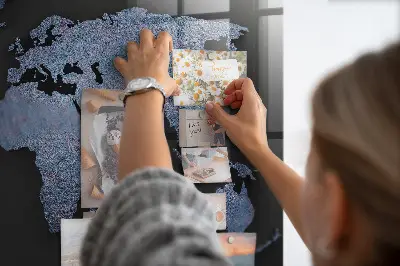 3D World Map Magnet Board