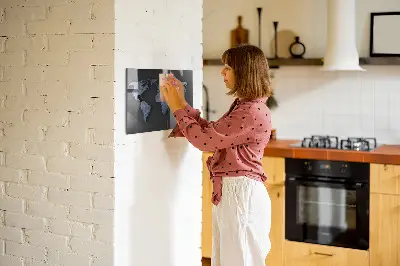 3D World Map Magnet Board