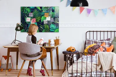 Exotic Leaves Magnetic Glass Dry Erase Board