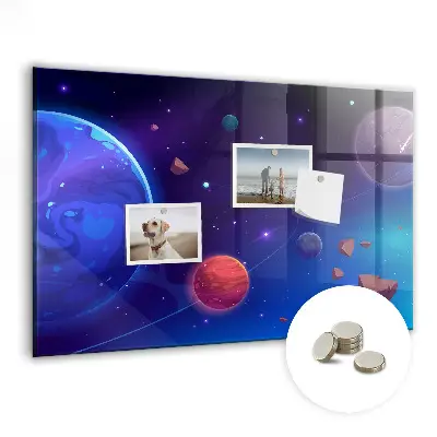 Magnetic Galaxy Planets Wall Board