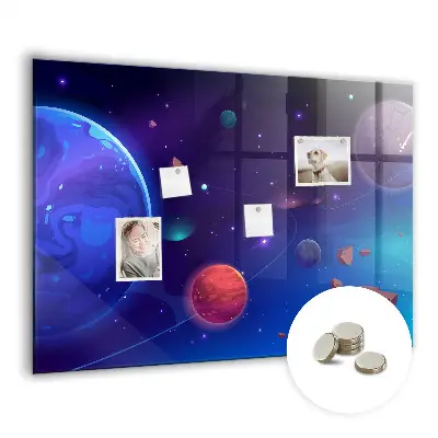 Magnetic Galaxy Planets Wall Board