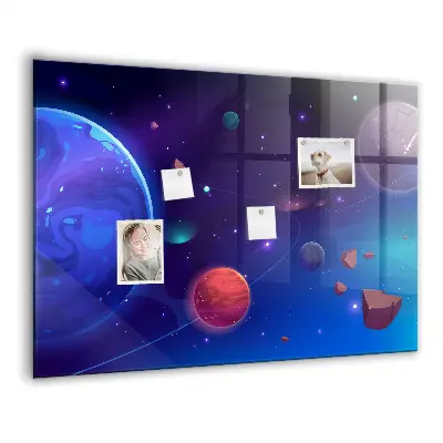 Magnetic Galaxy Planets Wall Board