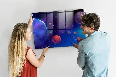 Magnetic Galaxy Planets Wall Board