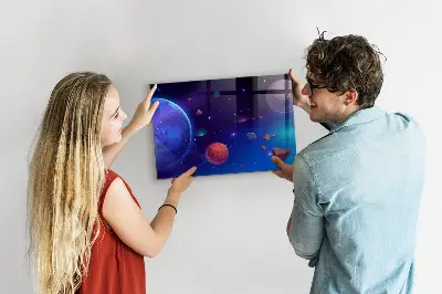 Magnetic Galaxy Planets Wall Board