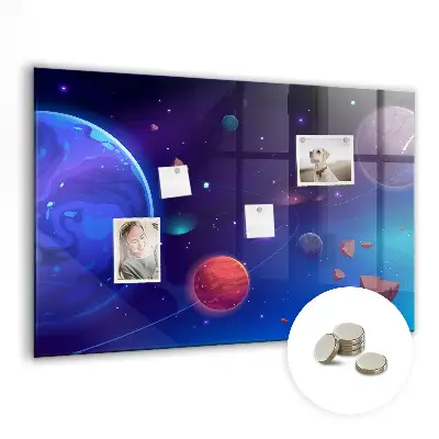 Magnetic Galaxy Planets Wall Board