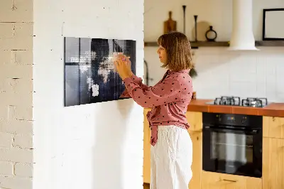 Magnetic Abstract World Map Wall Board