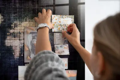 Magnetic Abstract World Map Wall Board