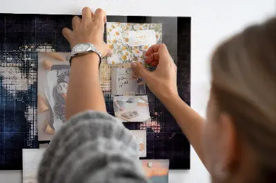Magnetic Abstract World Map Wall Board
