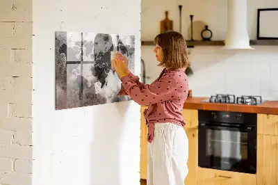 Concrete World Map Magnetic Board