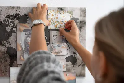 Concrete World Map Magnetic Board
