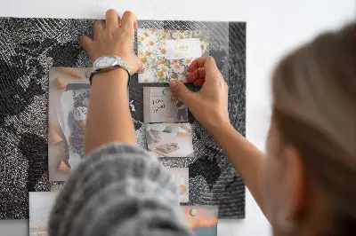 Magnetic wall board with a concrete world map design