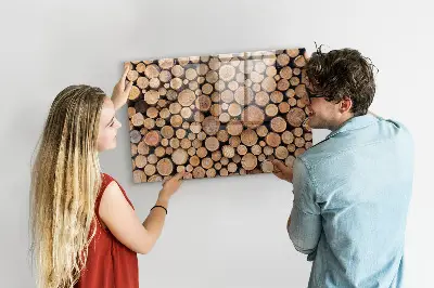 Magnetic glass dry erase board Tree rings