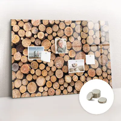 Tree Rings Magnetic Glass Dry Erase Board