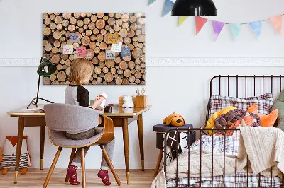 Tree Rings Magnetic Glass Dry Erase Board