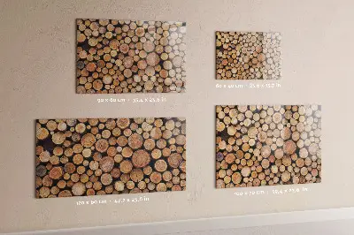Magnetic glass dry erase board Tree rings