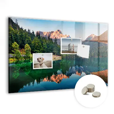 Lake landscape magnet board