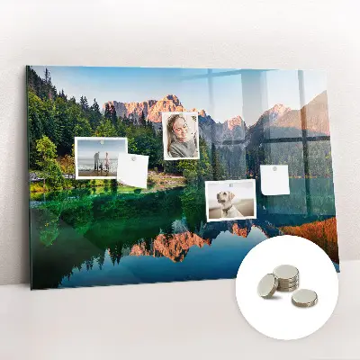 Magnet board Lake landscape
