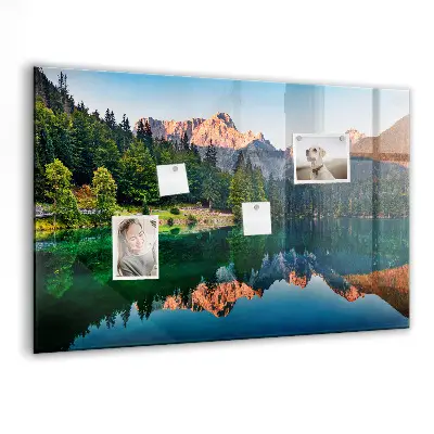 Lake landscape magnet board
