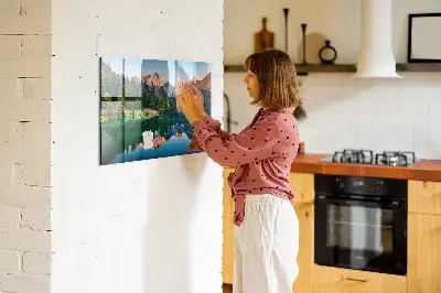 Lake landscape magnet board