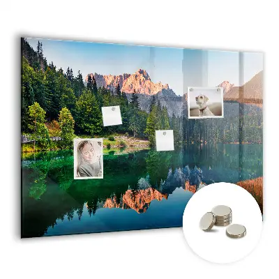Lake landscape magnet board