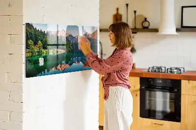 Lake landscape magnet board