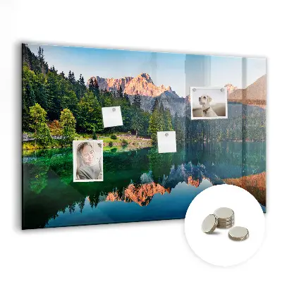 Magnet board Lake landscape