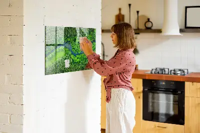 Magnet board River in the forest