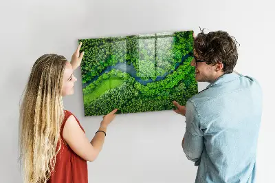 Magnet board River in the forest