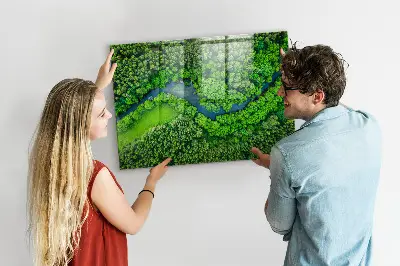 Magnet board River in the forest