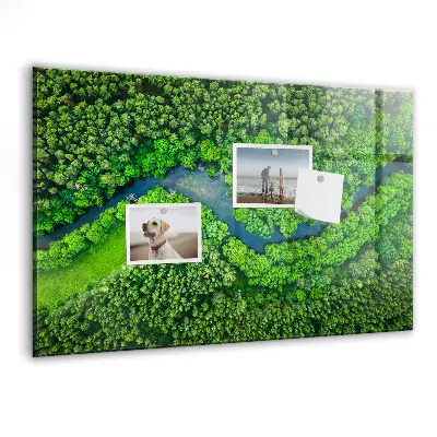 Magnet board River in the forest