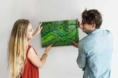 Magnet board River in the forest