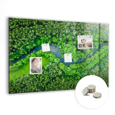 Magnet board River in the forest