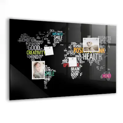 Magnetic World Map Wall Board