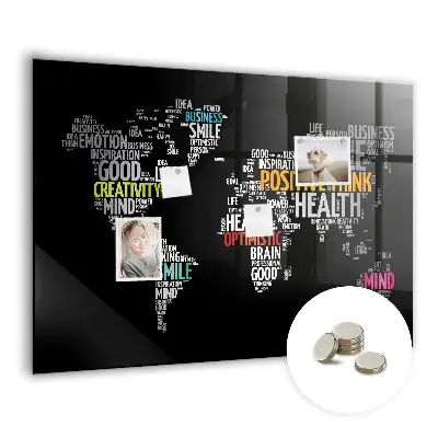 Magnetic World Map Wall Board