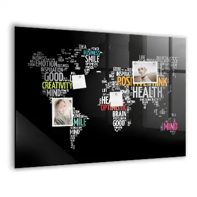 Magnetic World Map Wall Board