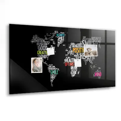 Magnetic World Map Wall Board