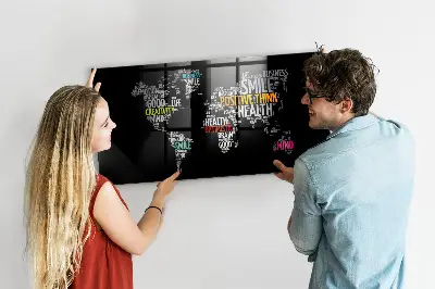 Magnetic World Map Wall Board
