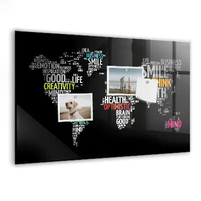 Magnetic World Map Wall Board