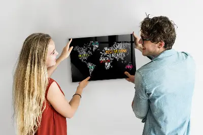 Magnetic World Map Wall Board