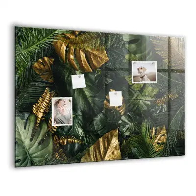 Jungle Leaves Magnetic Glass Dry Erase Board