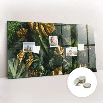 Jungle Leaves Magnetic Glass Dry Erase Board