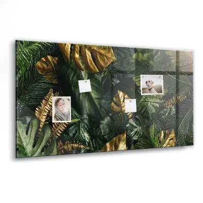 Jungle Leaves Magnetic Glass Dry Erase Board